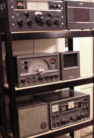 Three Communications Receivers and Speakers