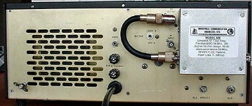 Rear panel of six-meter amplifier